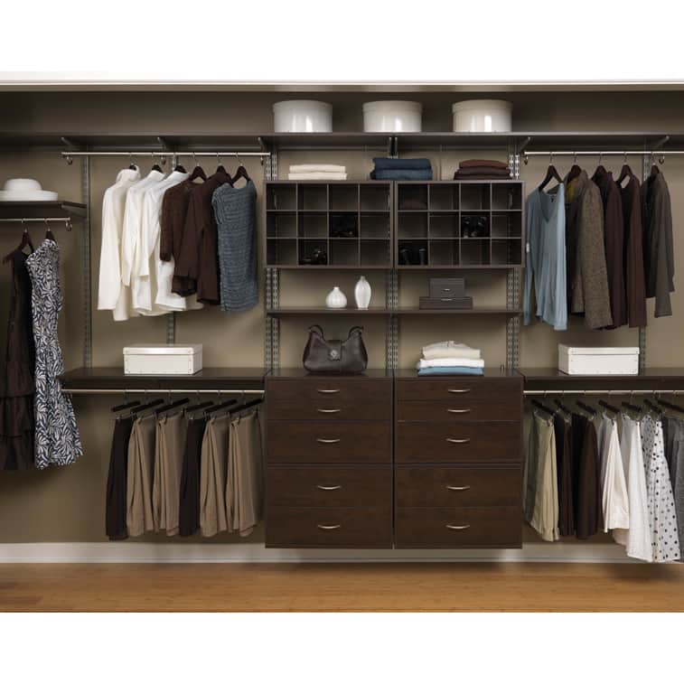 Organized Living freedomRail Chocolate Pear Wood Shelf (48 x 12)
