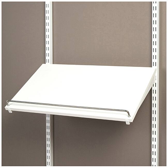 Organized Living freedomRail Pre-Drilled White Shoe Shelf (24 x 14)