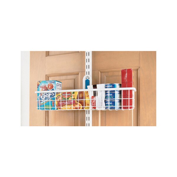 Organized Living freedomRail White Over-the-Door Basket (18 x 4)