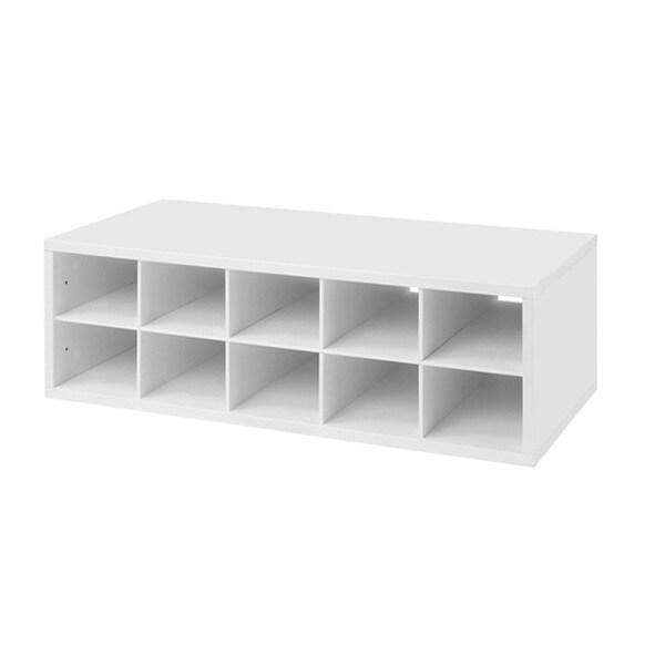 Organized Living freedomRail White Double Hang Big O Box Cubby