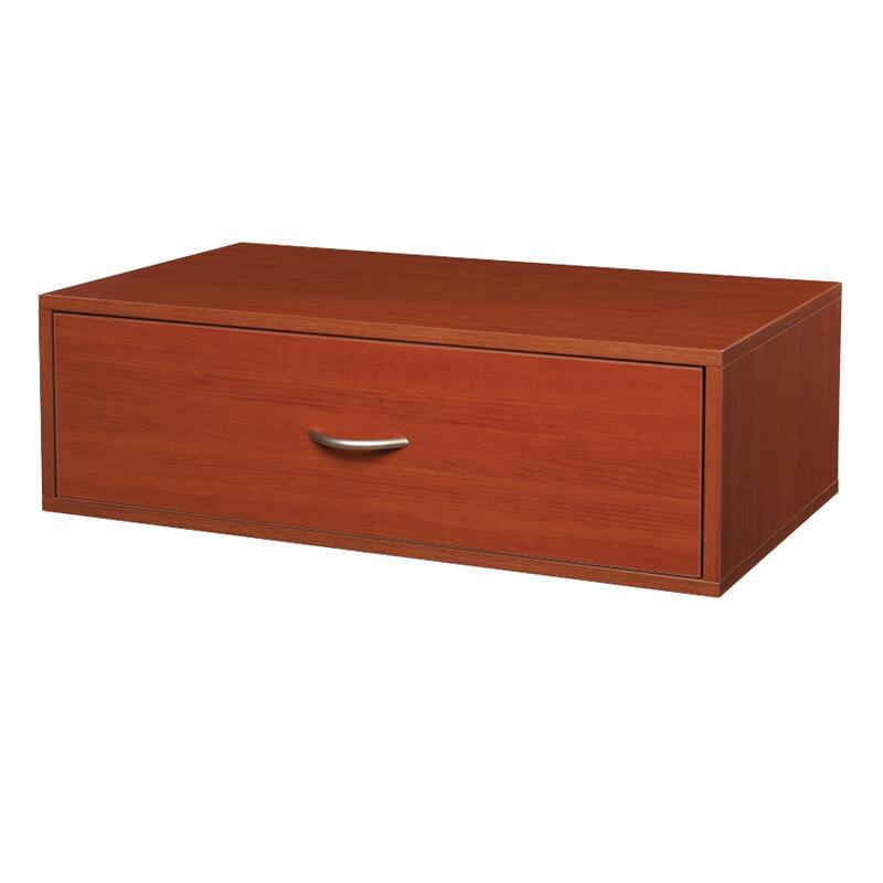 Organized Living freedomRail Cherry 'Big O-Box' 1-Drawer Modular Cabinet