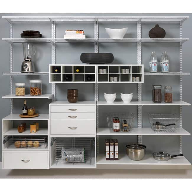 Organized Living freedomRail Double Hang White Big OBox 1-drawer Unit