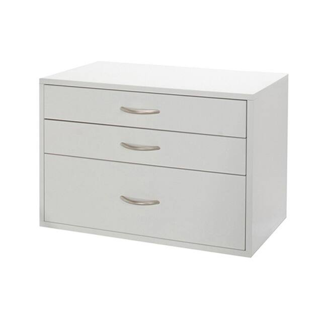 Organized Living freedomRail White Big OBox 3-Drawer Unit