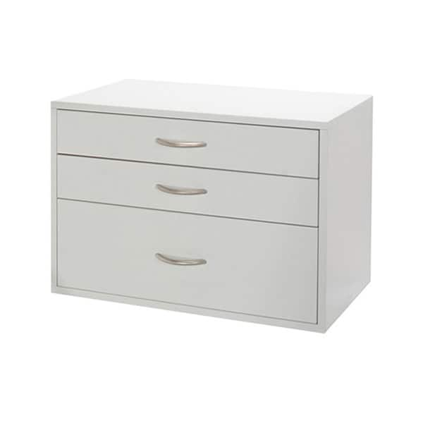 Organized Living freedomRail 3 Drawer Big OBox - White