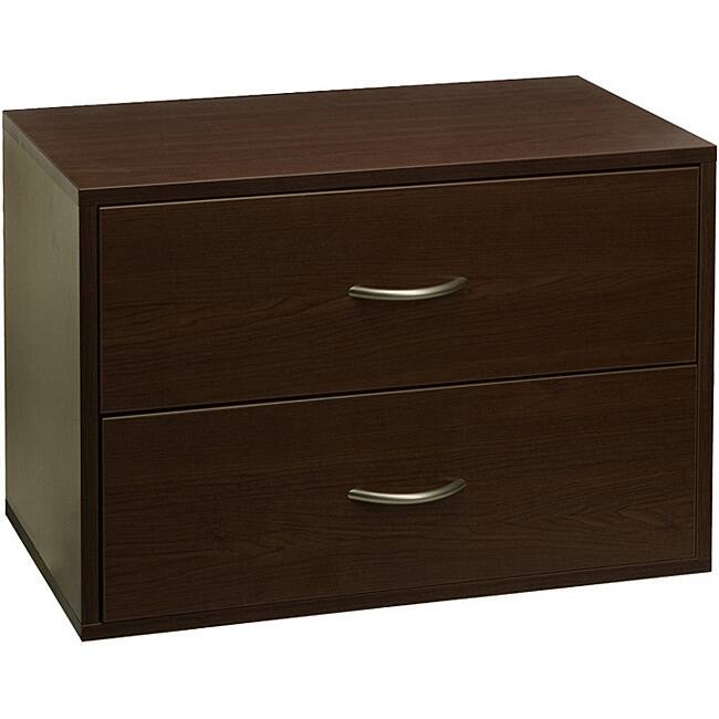 Organized Living freedomRail Chocolate Pear Big OBox 2-Drawer Unit