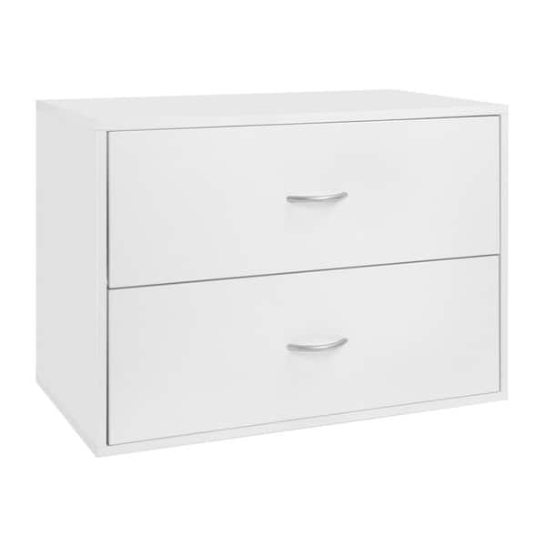 Organized Living freedomRail White Big OBox 2-Drawer Unit