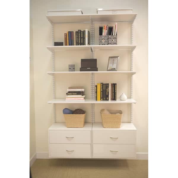 Organized Living freedomRail White Big OBox 2-Drawer Unit