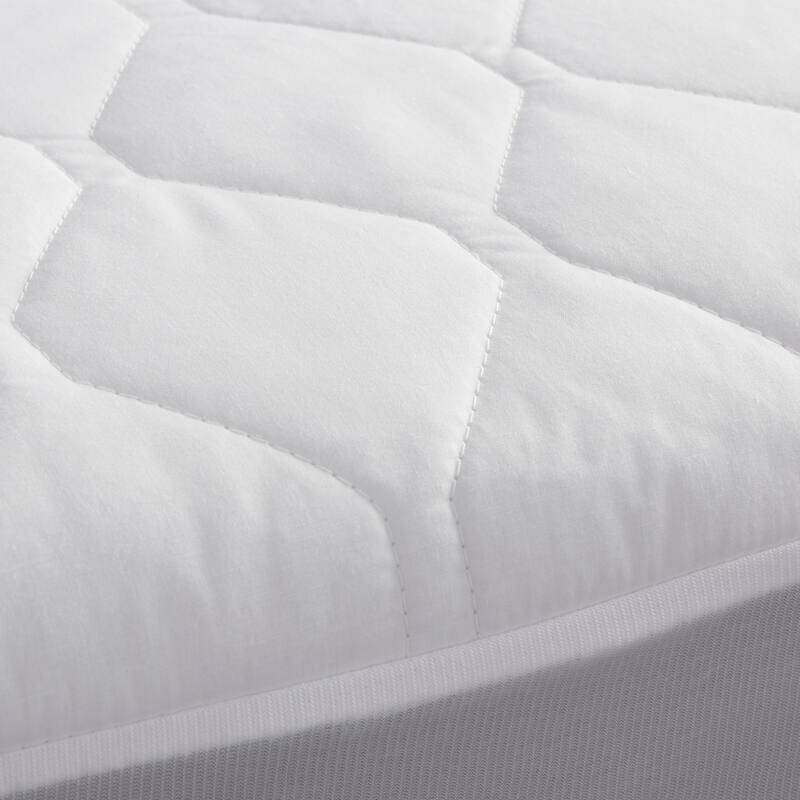 Beautyrest Cotton Blend Queen Size Heated Electric Mattress Pad White