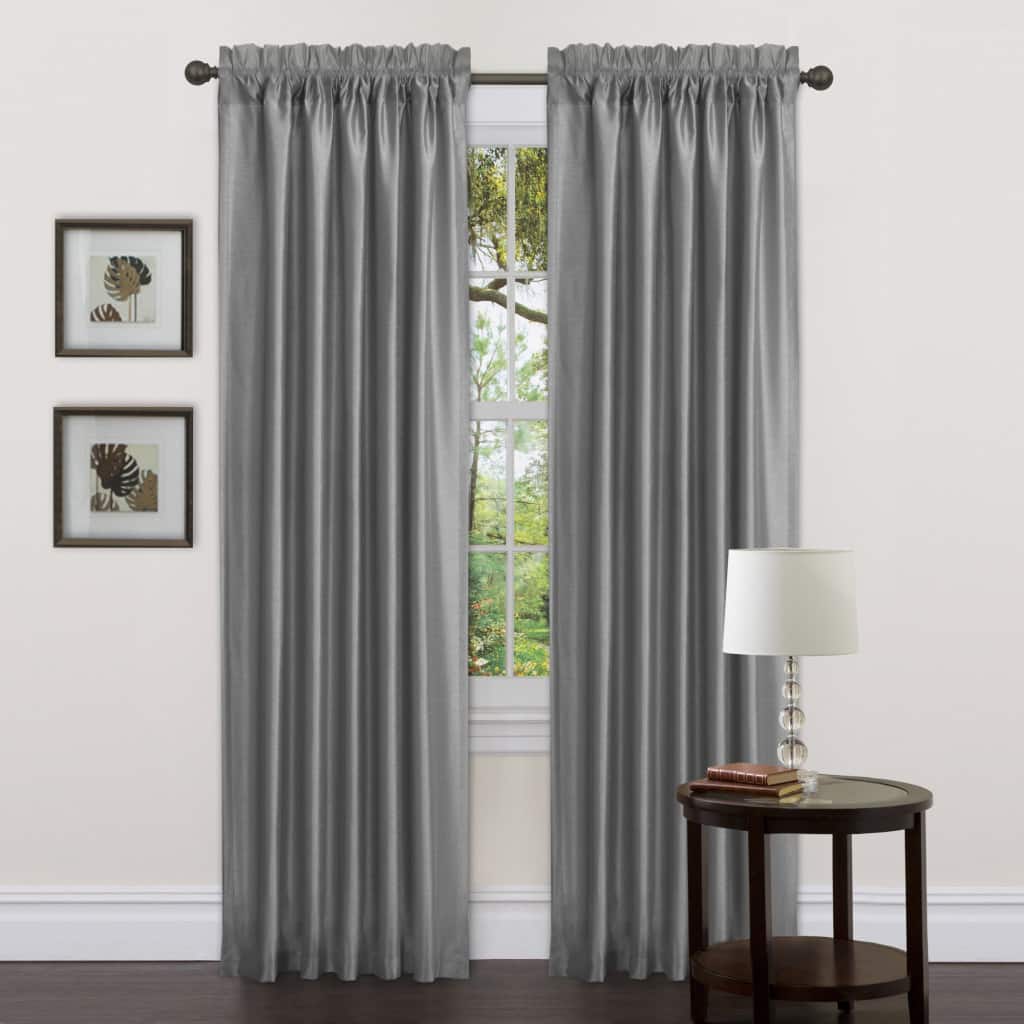 Lush Decor Gray Delila 84-inch Curtain Panels (Set of 2) - 50"W X 84"L