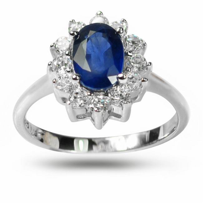 Shop De Buman Highly Polished Sterling Silver Sapphire and Cubic ...