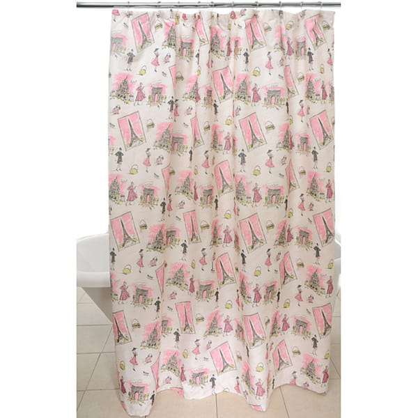 Tres Chic Pink Waverly Shower Curtain Bed Bath & Beyond 6417078