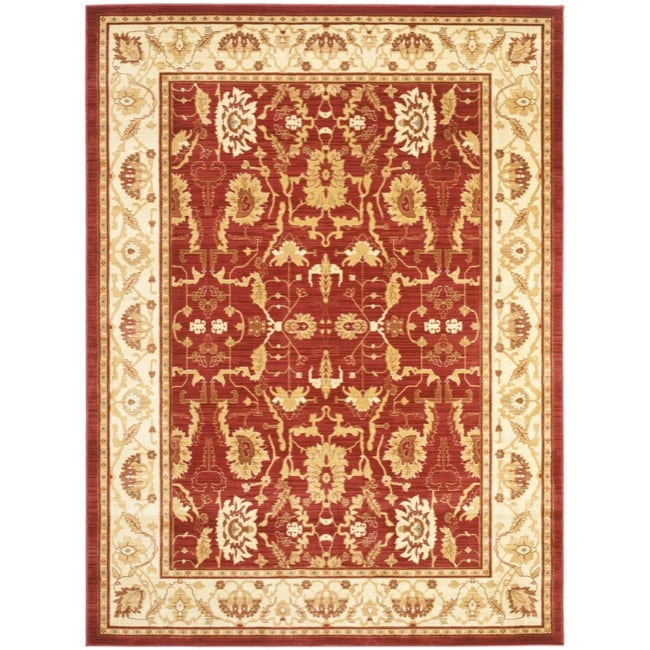 Oushak Red/cream Powerloomed Indoor Rug (96 X 13)