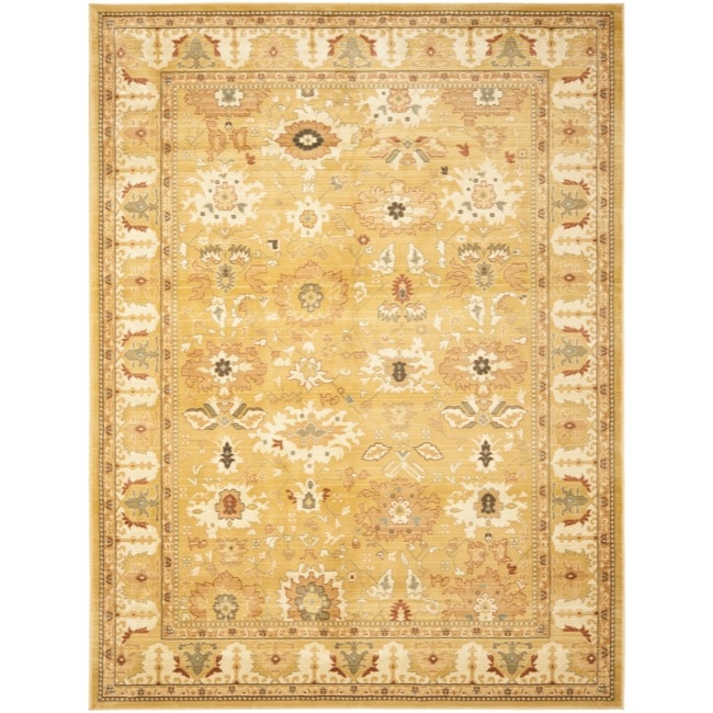 Oushak Gold/ Gold Powerloomed Rug (8 X 11)