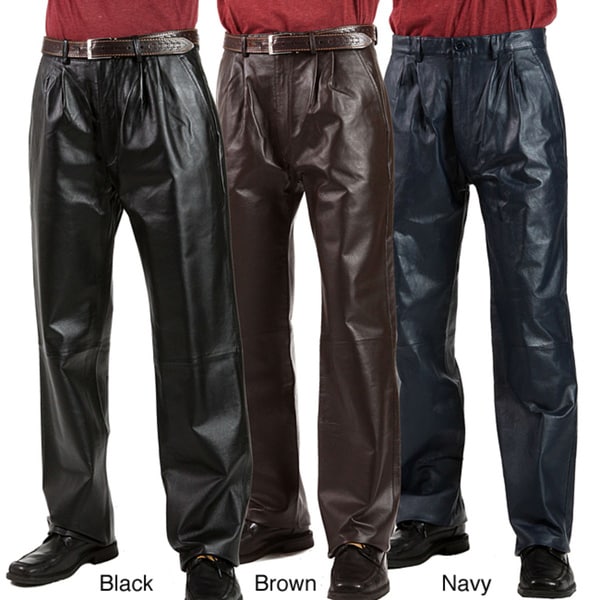 mens pleated tapered pants