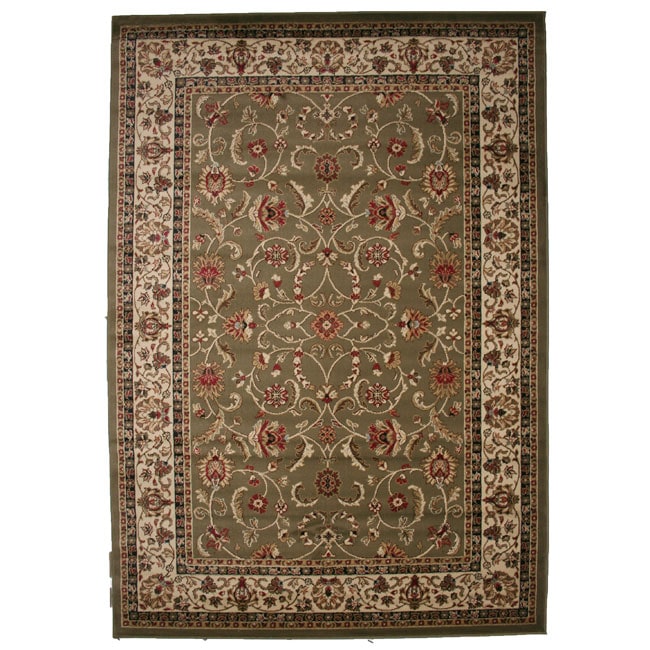 Classic Keshan Sage Area Rug (710 X 910)