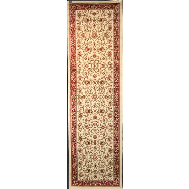 Classic Keshan Antique Area Rug (23 X 77) (OlefinPile Height 0.4 inchesStyle TraditionalPrimary color IvorySecondary colors Red, Black, GreenPattern OrientalTip We recommend the use of a non skid pad to keep the rug in place on smooth surfaces.All r