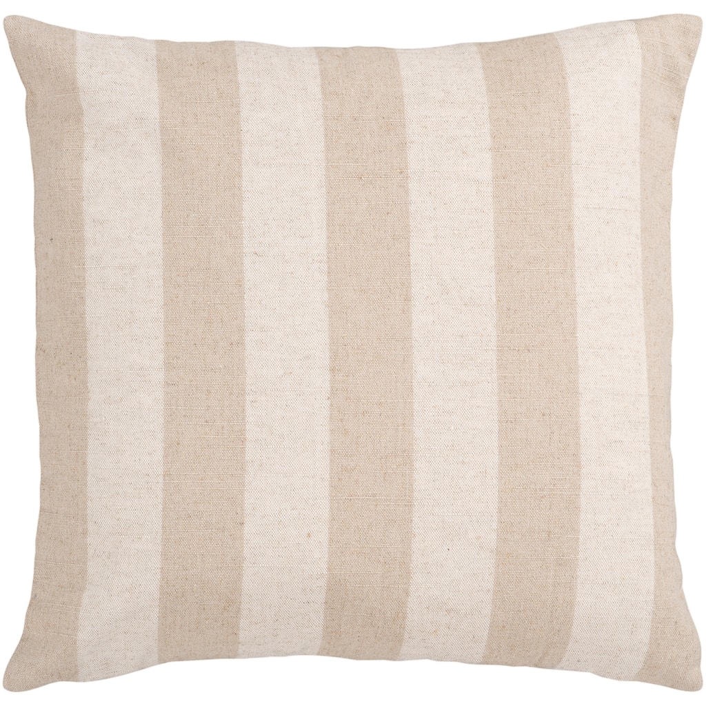 Hammy Khaki Striped Polyester Filled 18-inch Throw Pillow