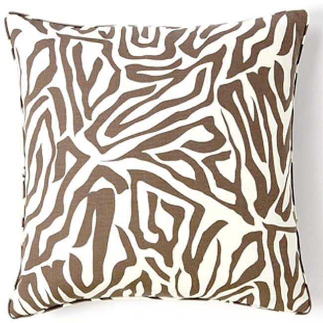 Jiti Taupe Animal Transitional Cotton Handmade Pillows - 20 x 20