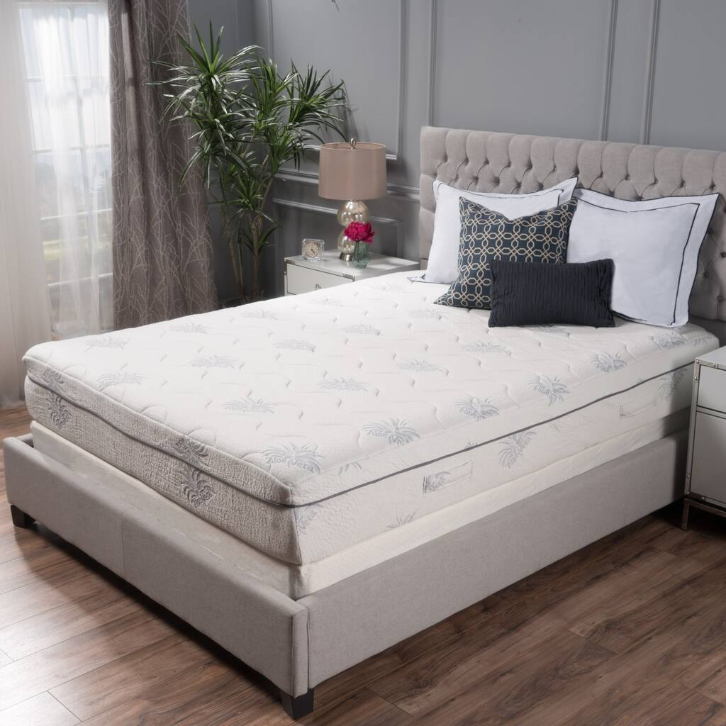 Aloe Gel Memory Foam 11-inch Twin XL-size Smooth Top Mattress by Christopher Knight Home