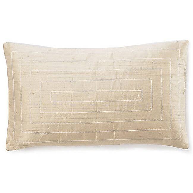 Pyramid Taupe Silk Decorative Pillow