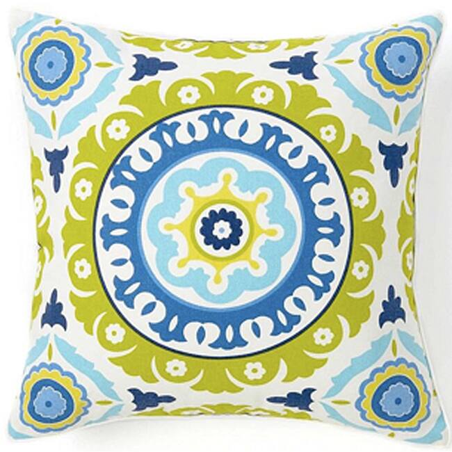 Suzani Henna Cotton Square 18-inch Decorative Pillow