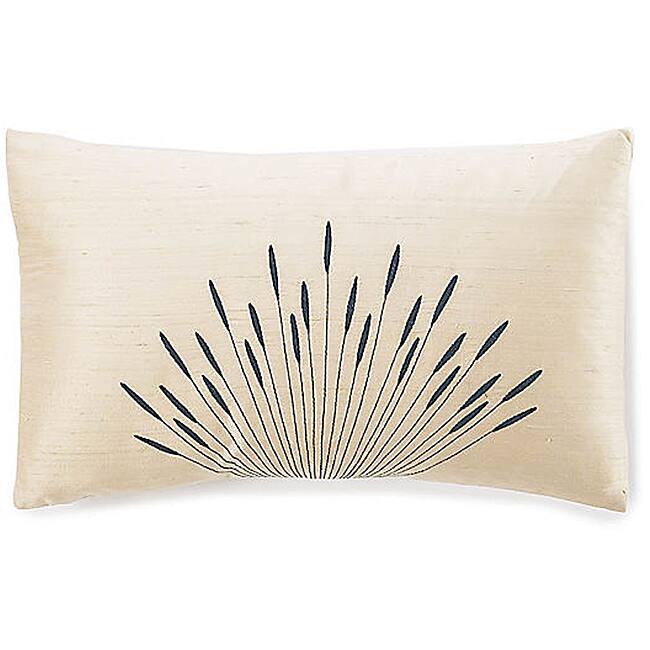 12 x 20-inch Branches Cream Silk Pillow - 12 x 20