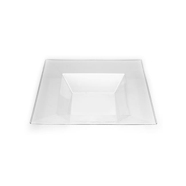 Silveredge Clear Square Plastic Bowls (set Of 10)