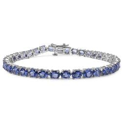 Malaika Sterling Silver Genuine Tanzanite Bracelet Malaika Gemstone Bracelets