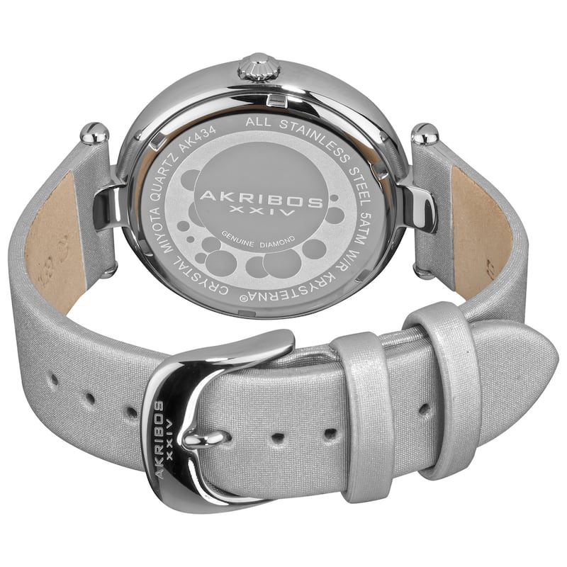 Akribos XXIV Women's Diamond Dial Quartz Strap Watch