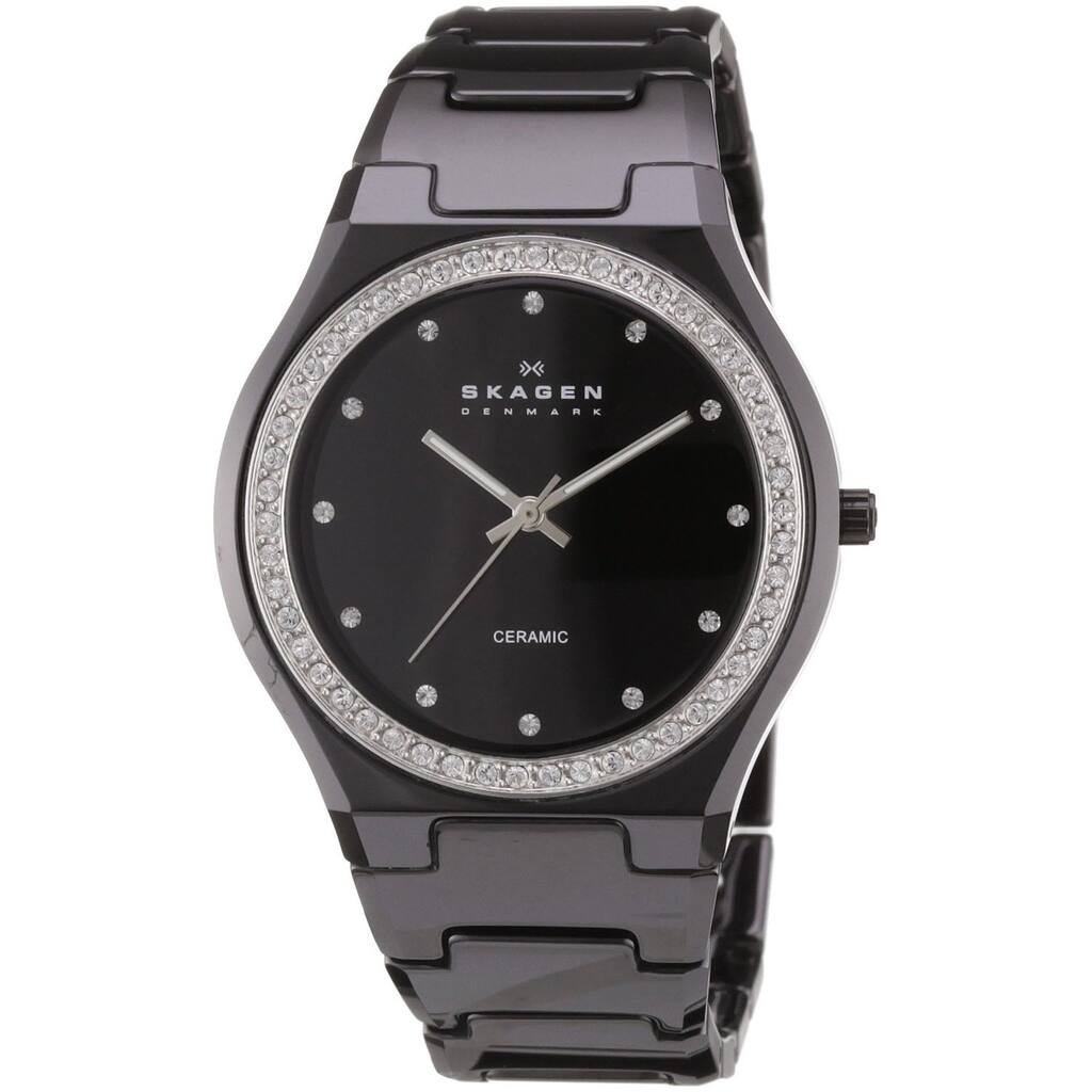 Skagen Women's Black Ceramic Crystal Watch