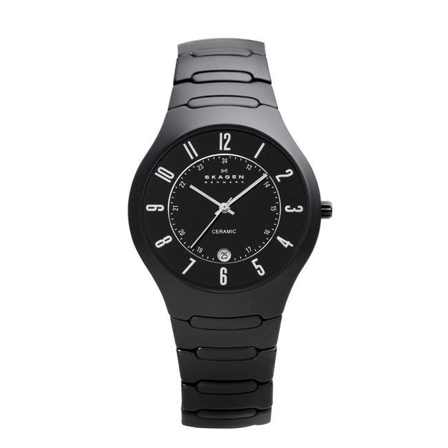Skagen Denmark Men's Black Ceramic Watch