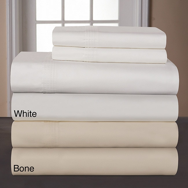 Pointehaven Cotton Blend 700 Thread Count Deep Pocket Sheet Set