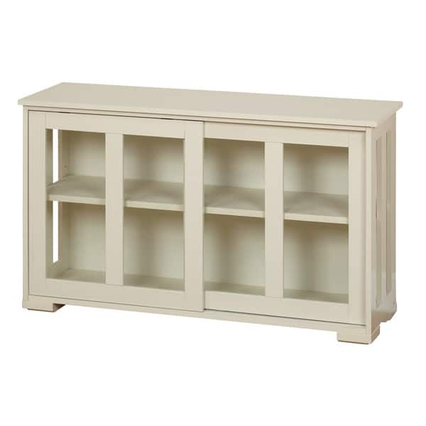 Shop Simple Living Glass Door Stackable Cabinet 25 X 42 X 14