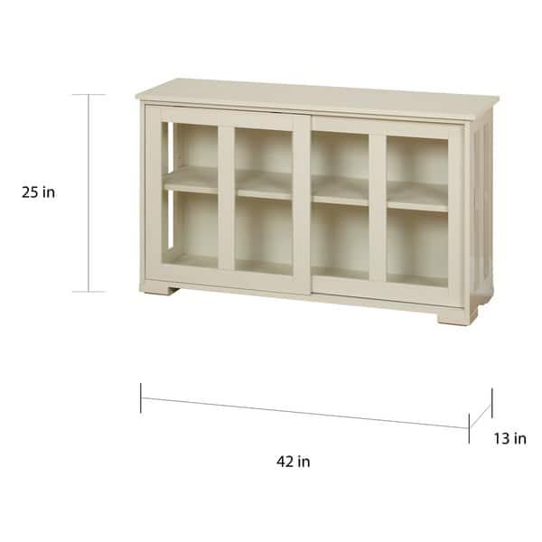 Shop Simple Living Glass Door Stackable Cabinet 25 X 42 X