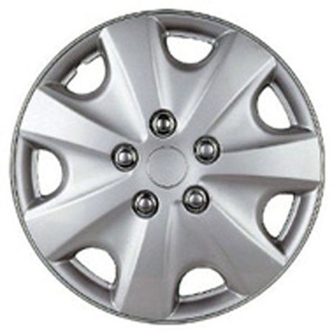 Seven Spoke Design Silver Abs 14 inch Hub Caps (set Of 4)