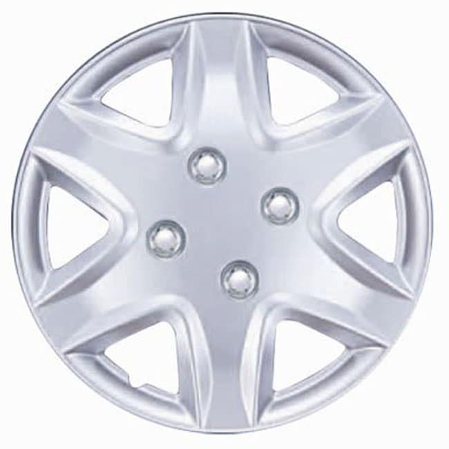 Six Spoke Design Silver Abs 14 inch Hub Caps (set Of 4)