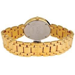 Burgi Women's Gold-Tone Swiss Quartz Diamond Bracelet Watch