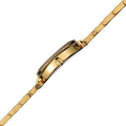 Burgi Women's Gold-Tone Swiss Quartz Diamond Bracelet Watch