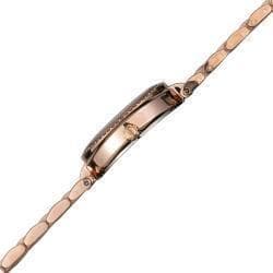 Burgi Women's Swiss Quartz Diamond Rose-Tone Bracelet Watch