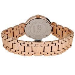 Burgi Women's Swiss Quartz Diamond Rose-Tone Bracelet Watch