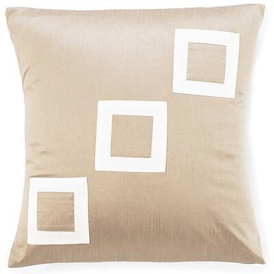 Three Squares Brown Decorative Pillow