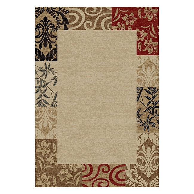 Vane Willow Beige Damask Area Rug (53 X 73)