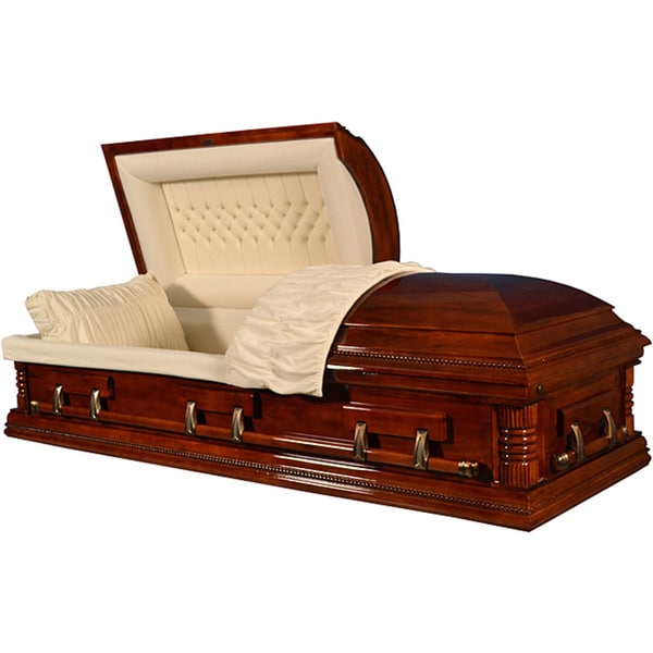 Shop Star Legacy's Cherry Poplar Deluxe Wood Casket - Free Shipping ...