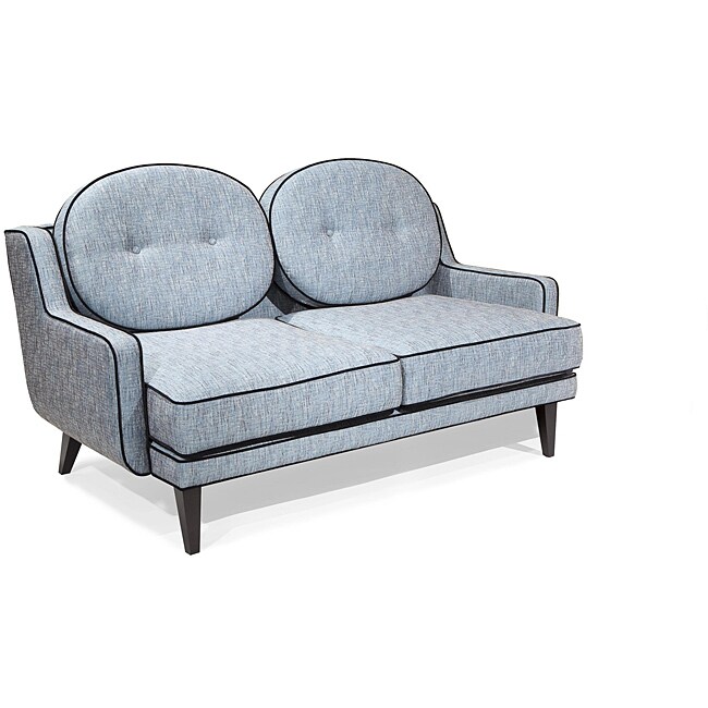 Modern Blue Fabric Loveseat Free Shipping Today