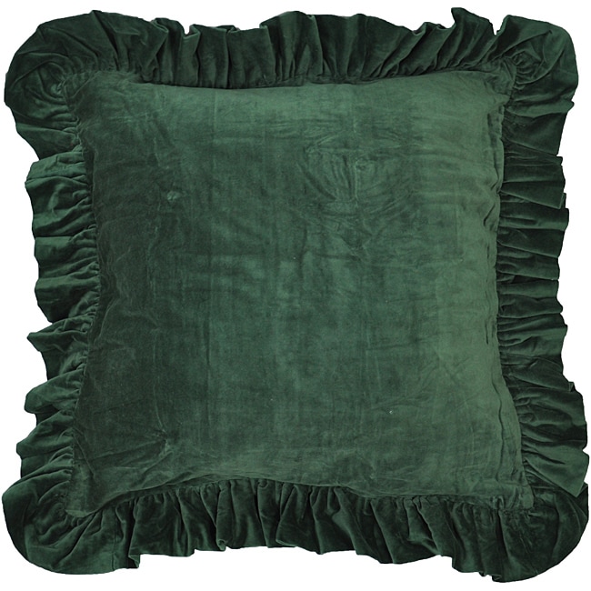 Cottage Home Green Cotton Velvet Euro Pillow Sham Free Cottage Home Green Cotton Velvet Euro Pillow Sham
