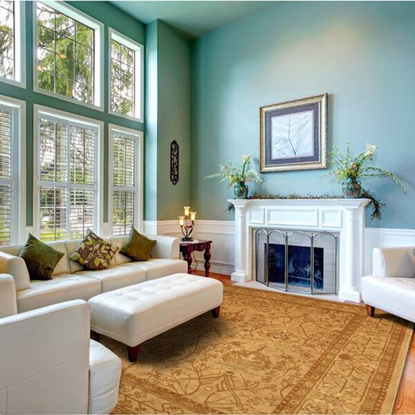 Hand-tufted Wool Beige Traditional Oriental Morris Rug