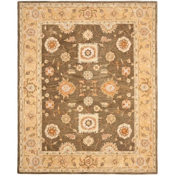 Safavieh Handmade Anatolia Oriental Farahan Brown/ Taupe Hand-spun Wool Rug - 8' x 10'