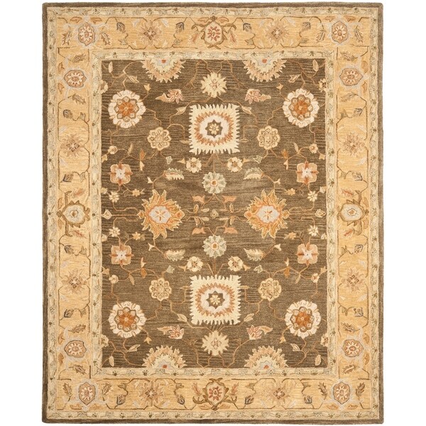 Safavieh Handmade Anatolia Oriental Farahan Brown/ Taupe Hand-spun Wool Rug - 8' x 10'