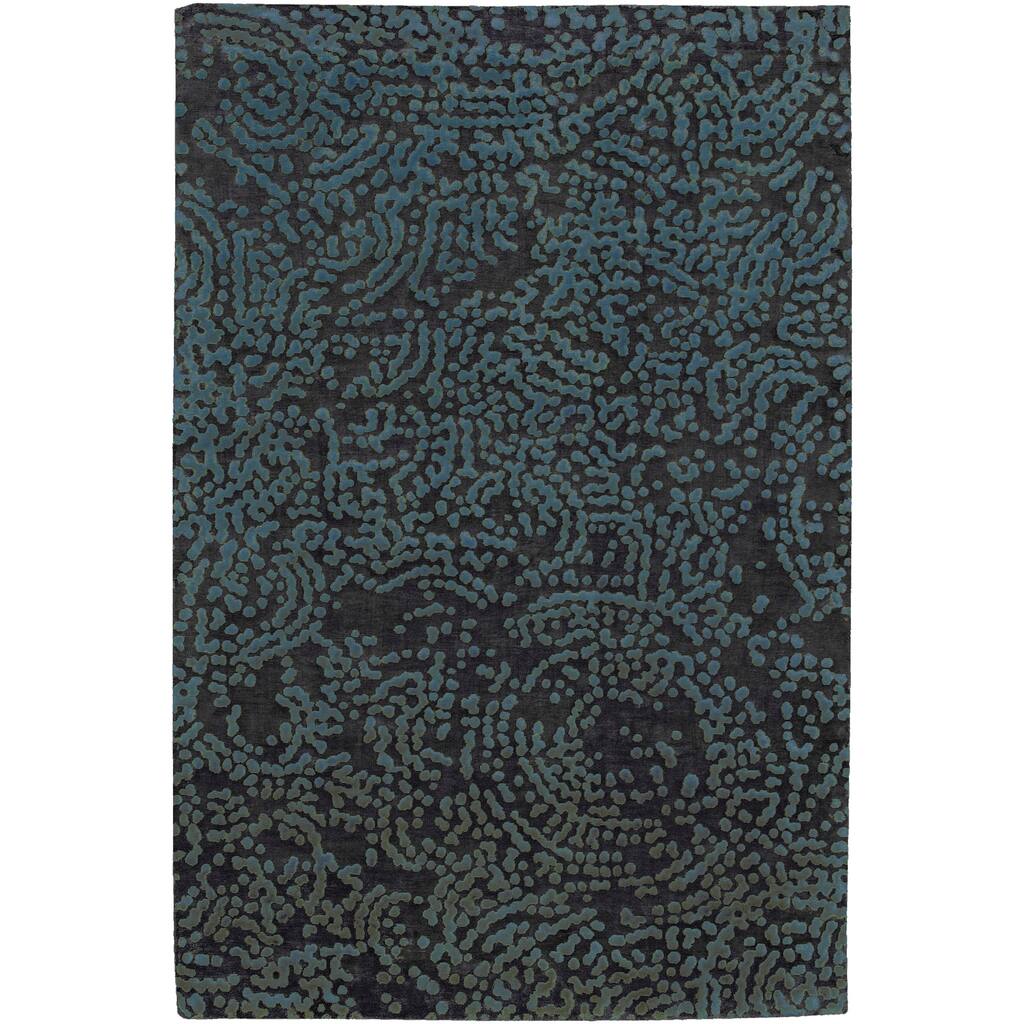 Hand-knotted Elkton Abstract Design Wool Area Rug - 9' x 13' - 9' x 13'