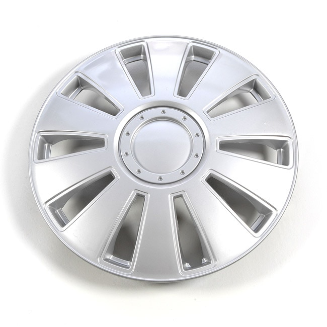 Silver 14 inch Abs Clip onto Hub Caps (set Of Four)